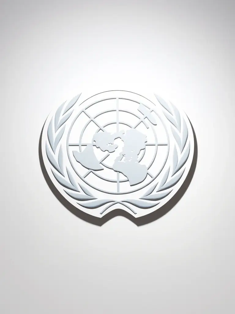 A digital illustration of the Universal Declaration of Human Rights document, with a focus on the document's title and the UN emblem, symbolizing international human rights law.